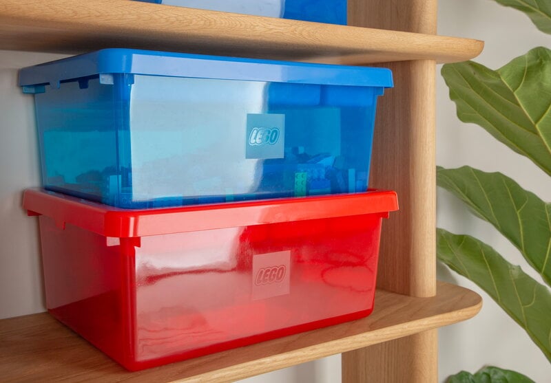 Room Copenhagen Lego Sort & Store box, medium, red, decoration image