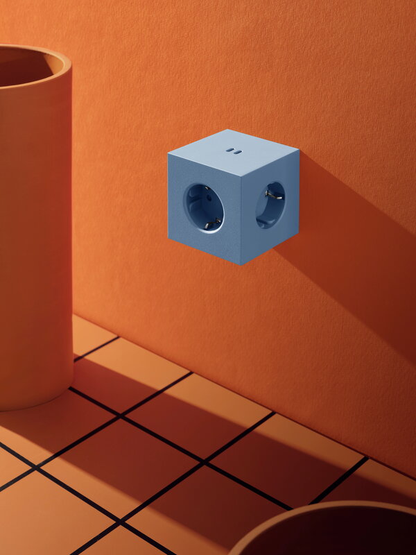 Avolt Square 2 USB-C wall socket extender, shark blue, decoration image