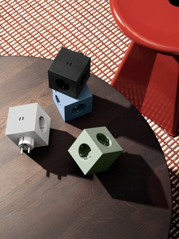 Avolt Square 2 USB-C wall socket extender, Gotland grey, decoration image