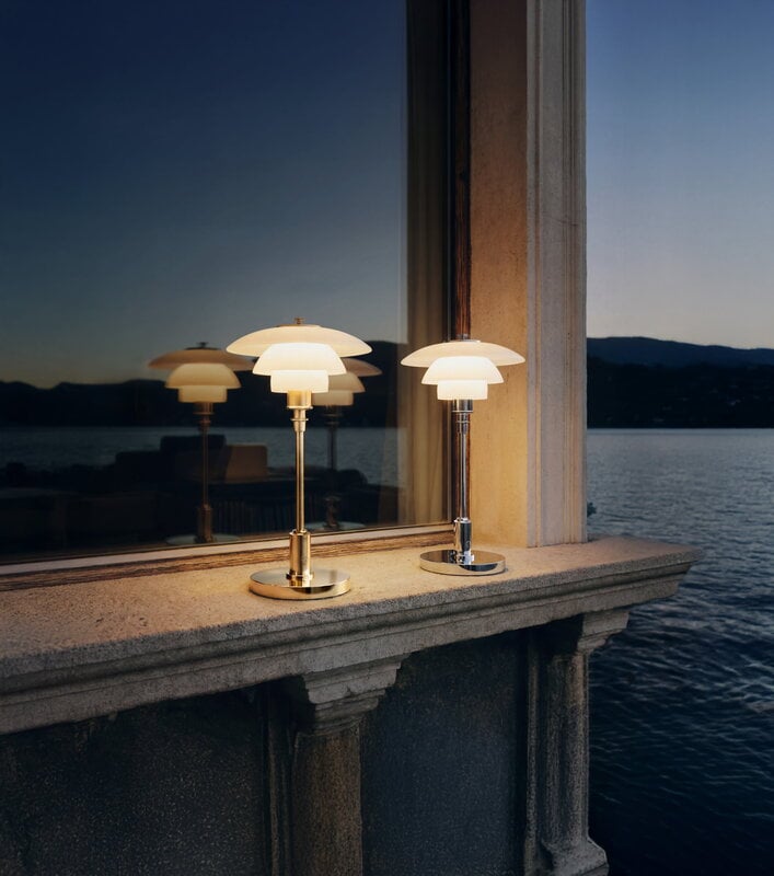 Louis Poulsen PH 1/1 Portable table lamp, chrome plated, decoration image