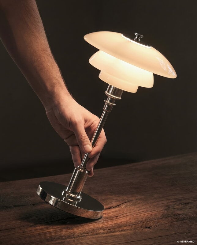 Louis Poulsen PH 1/1 Portable table lamp, chrome plated, view 8