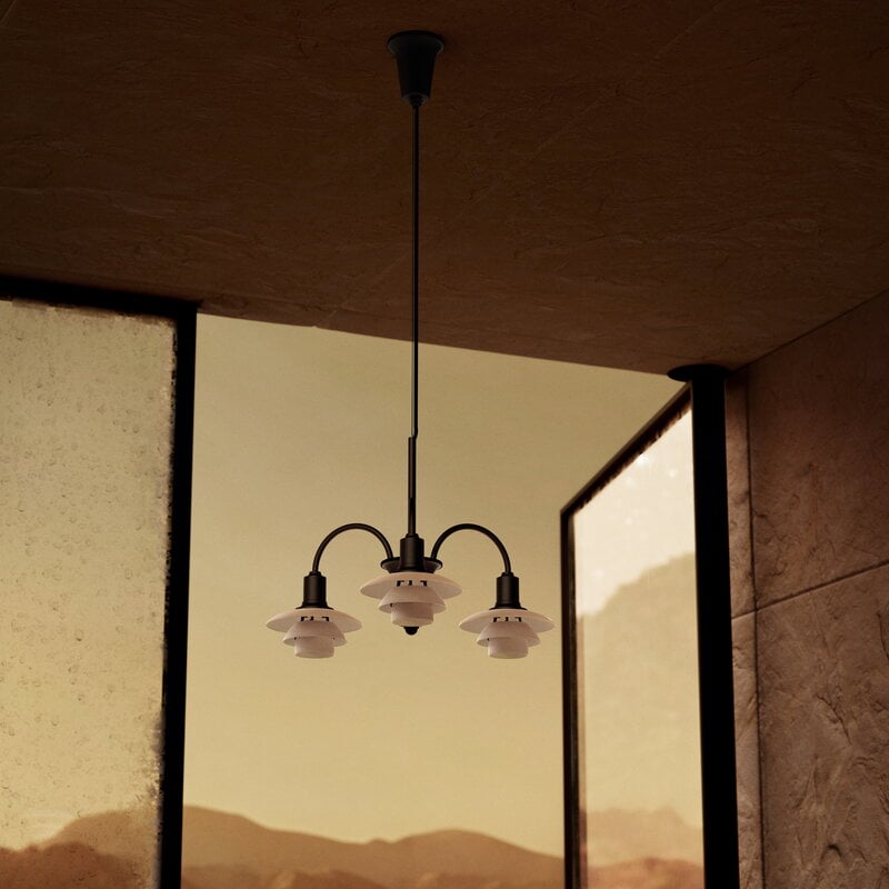 Louis Poulsen PH 1/1 Chandelier 3, Centenary Edition, gealtertes Messing - Terrakotta, dekorationsbild