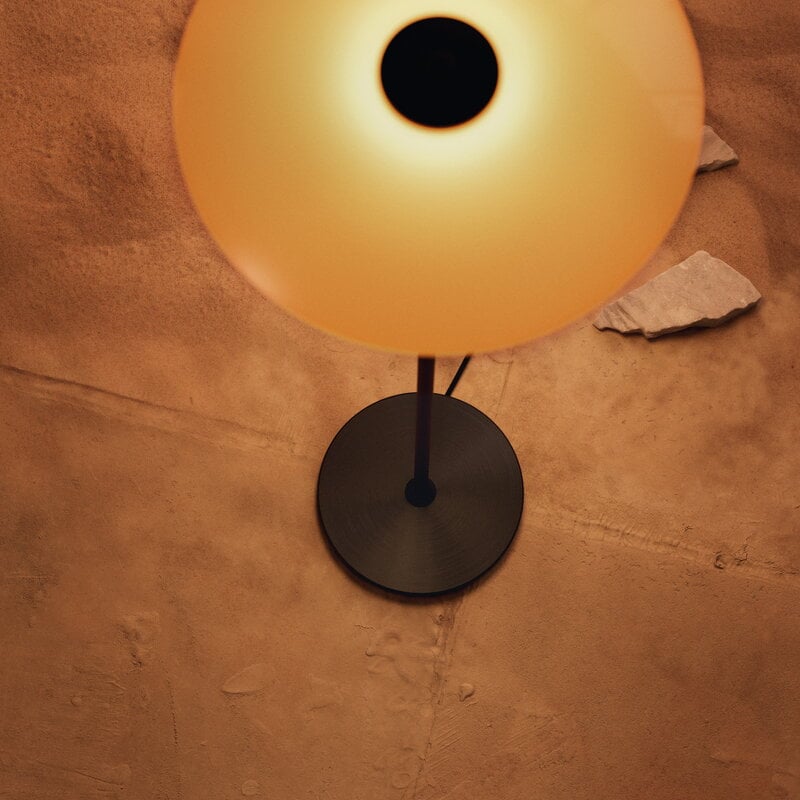 Louis Poulsen PH 3 1/2-2 1/2 floor lamp, Centenary Edition, aged brass-amber-opal white, decoration image