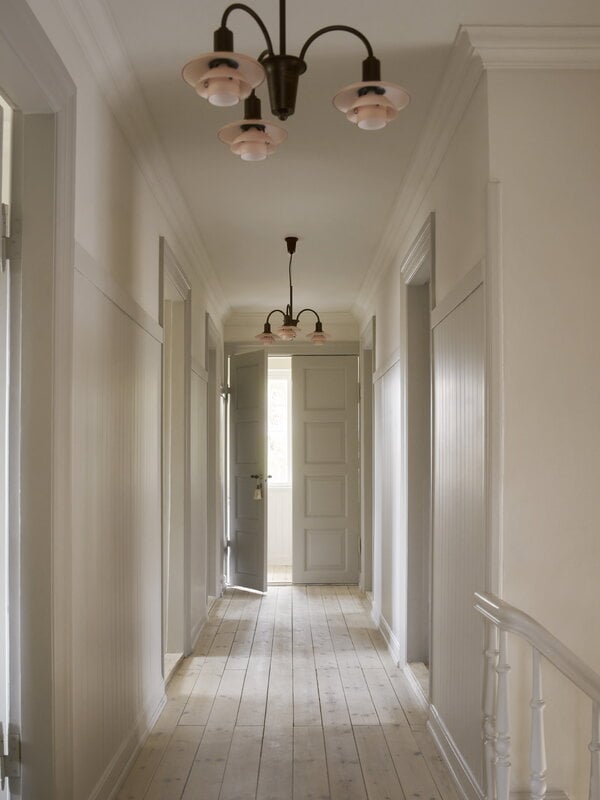 Louis Poulsen PH 1/1 Chandelier 3, Centenary Edition, gealtertes Messing - Terrakotta, dekorationsbild