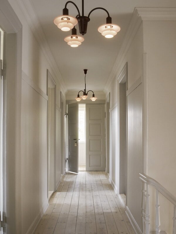 Louis Poulsen PH 1/1 Chandelier 3, Centenary Edition, gealtertes Messing - Terrakotta, dekorationsbild