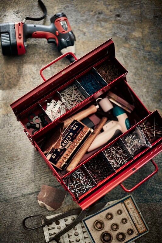Toyo Steel ST-350 Cantilever toolbox, red, decoration image