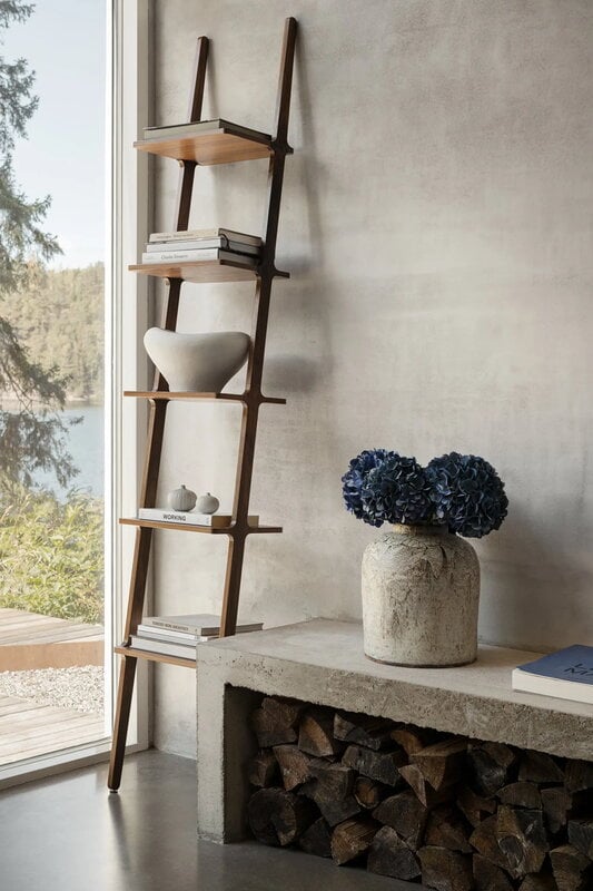 Swedese Scaffale Libri, 5 mensole, rovere laccato naturale, immagine decorativa