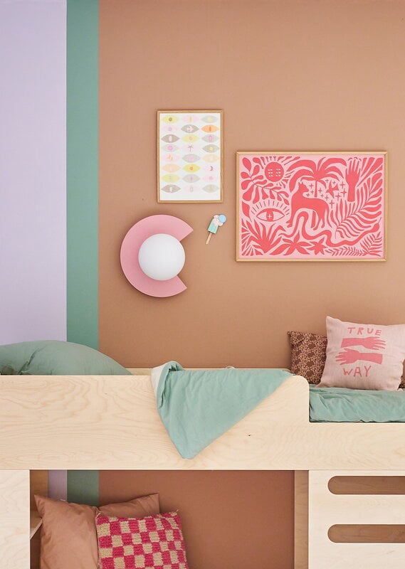 Swedish Ninja Applique murale Candy Little Circle 270 S, câblée, rose bonbon, image décorative