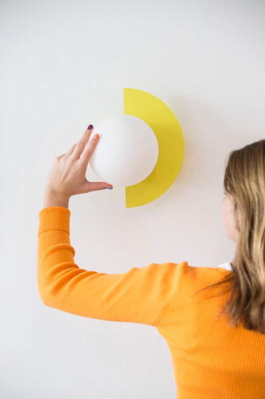 Swedish Ninja Applique murale Candy Little Circle 180 S, câblée, jaune soleil, image décorative