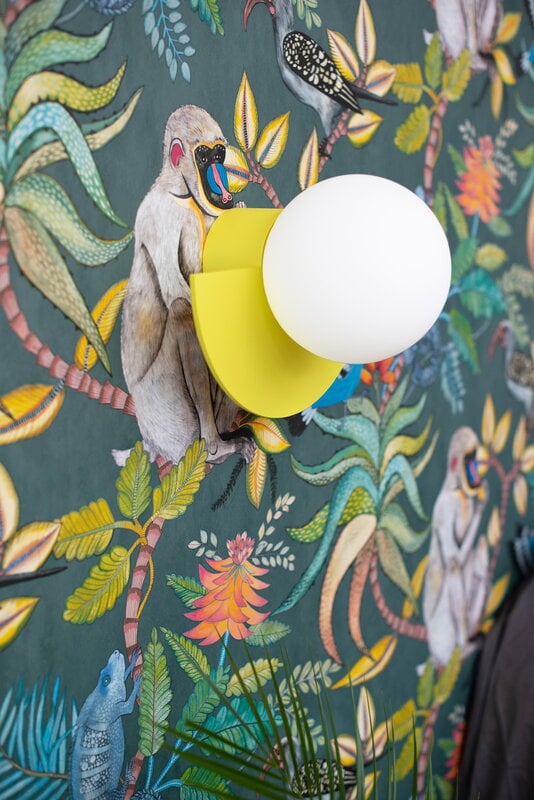 Swedish Ninja Applique murale Candy Little Circle 180 S, câblée, jaune soleil, image décorative