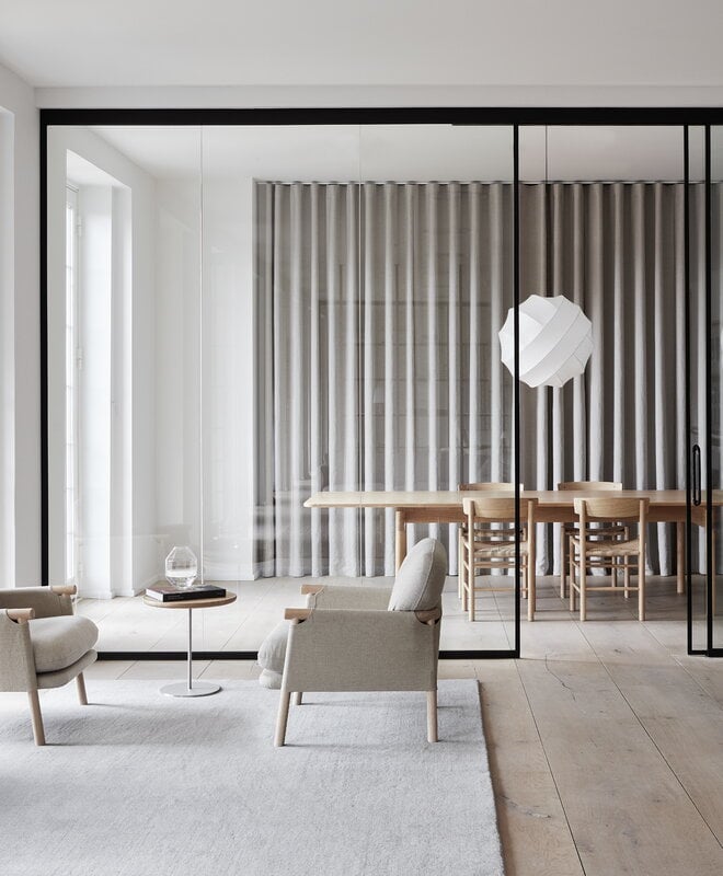 Fredericia Post table, 225 x 100 cm, light oiled oak, decoration image