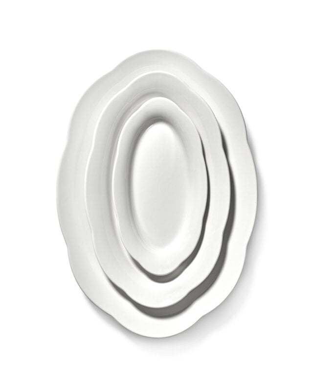 Serax Silhouette deep oval plate, L, 30 cm, white, view 4