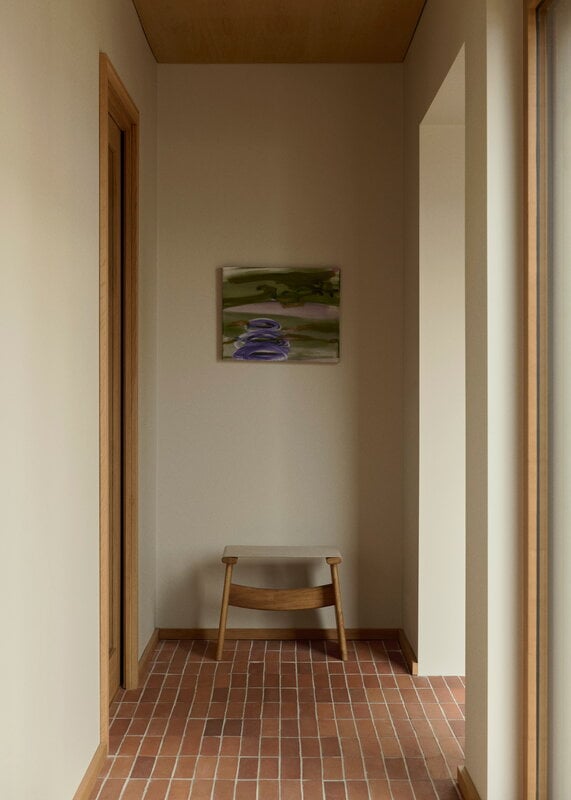 Fredericia Seto stool, black light oiled oak - natural canvas, view 2