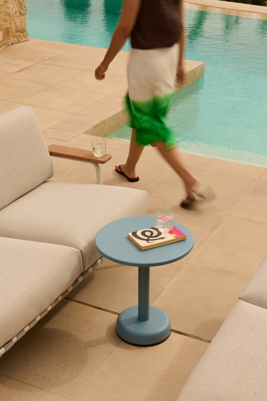 Muuto Table basse Linear Steel, 42 cm, bleu pâle, image décorative