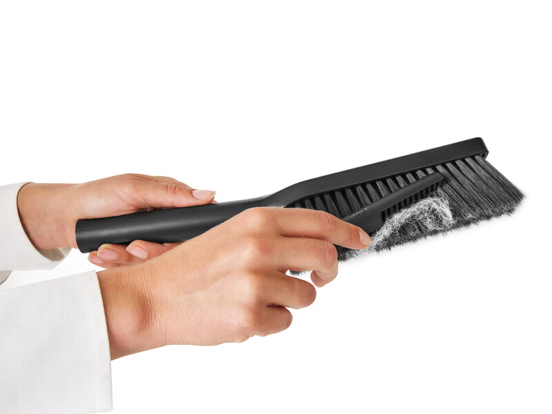 Brabantia SinkSide dustpan and brush set, dark grey, decoration image