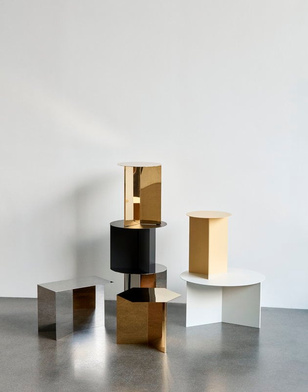 Slit table, 35 cm, high, brass | Finnish Design Shop
