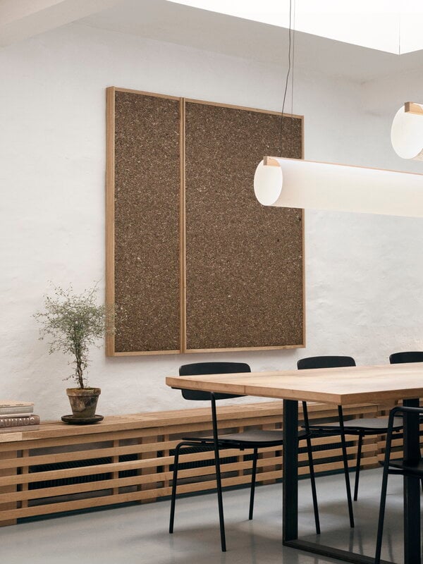 Motarasu Enso 150 pendant, white - oak, decoration image
