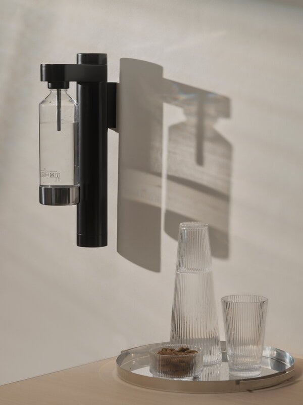 Stelton Brus carbonator, wall mount, black, decoration image