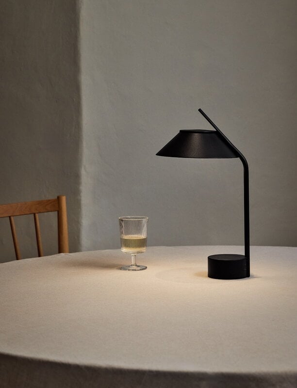 Stelton Vinkel LED portable lamp, black, view 6