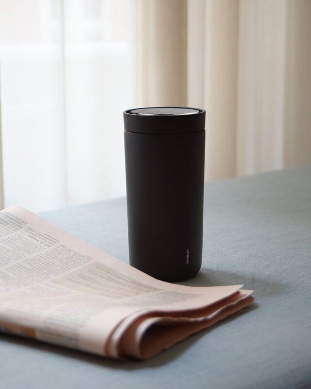 Stelton To Go Click thermo cup, 0.2 L, soft black, decoration image