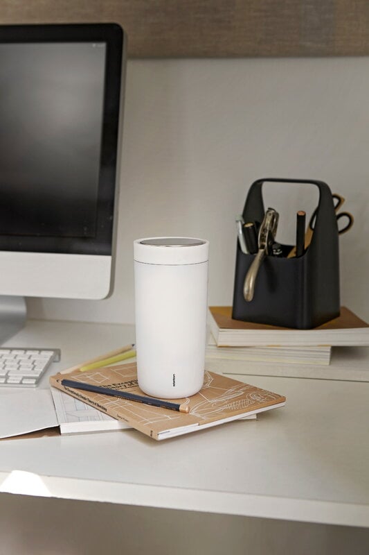 Stelton To Go Click Thermobecher, 0,4 l, soft chalk, dekorationsbild