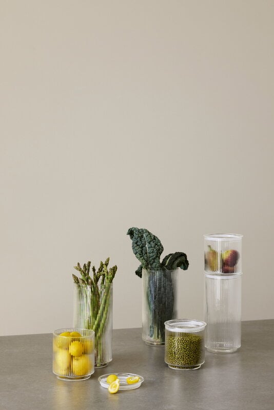 Stelton Pilastro säilytyspurkki, 0,6 L, kirkas, sisustuskuva