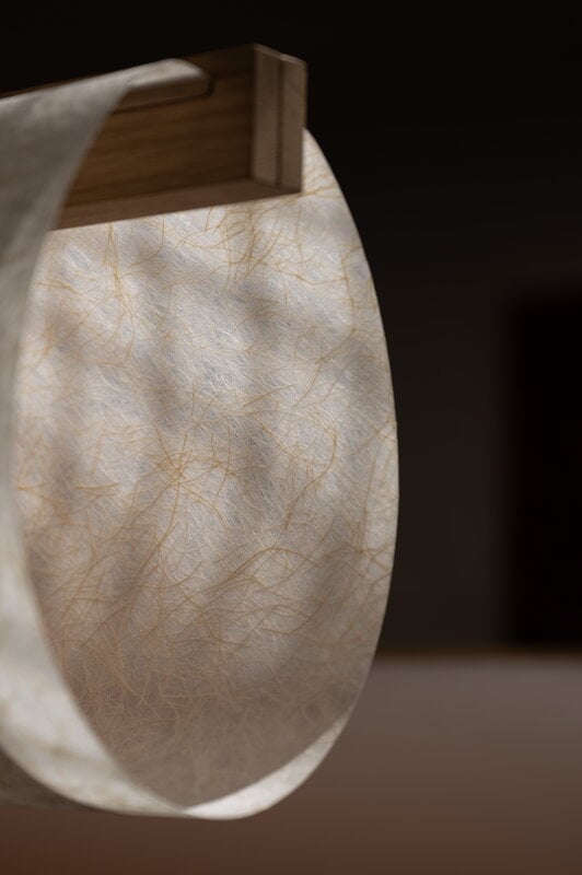 Motarasu Enso Raw 120 Pendelleuchte, beige - natur Eiche, dekorationsbild