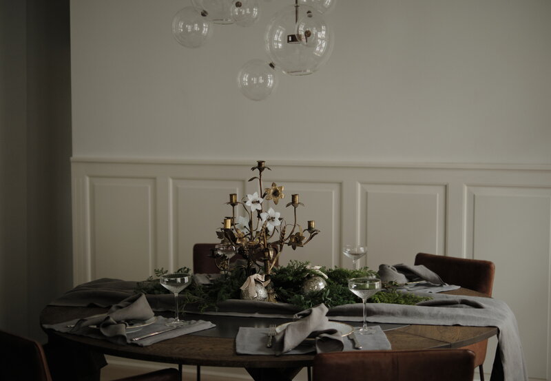 Tameko Merrow table cloth, dark grey, decoration image