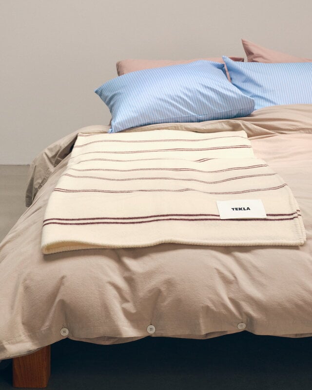 Tekla Lambswool blanket, 130 x 180 cm, ruck stripes, decoration image