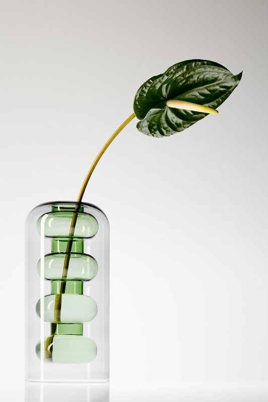 Tom Dixon Bump vase, tall, green, decoration image
