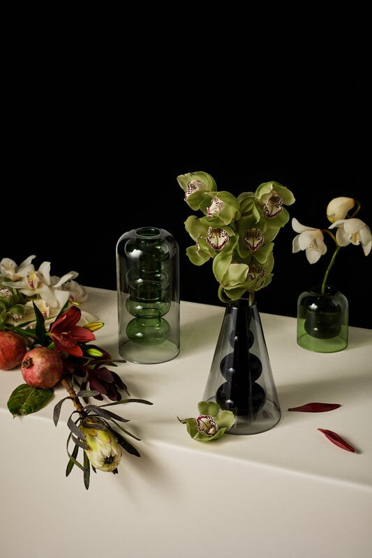 Tom Dixon Bump vase, tall, green, decoration image