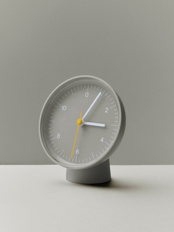 HAY Table Clock Recycled, grey, decoration image