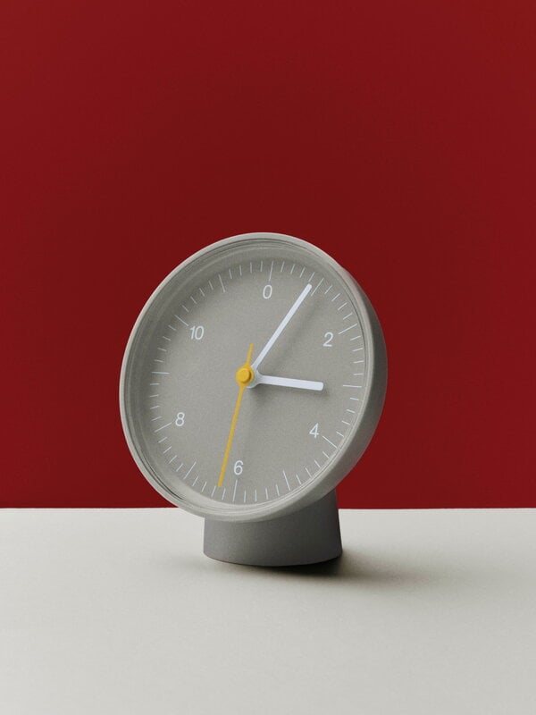 HAY Table Clock Recycled, grey, decoration image