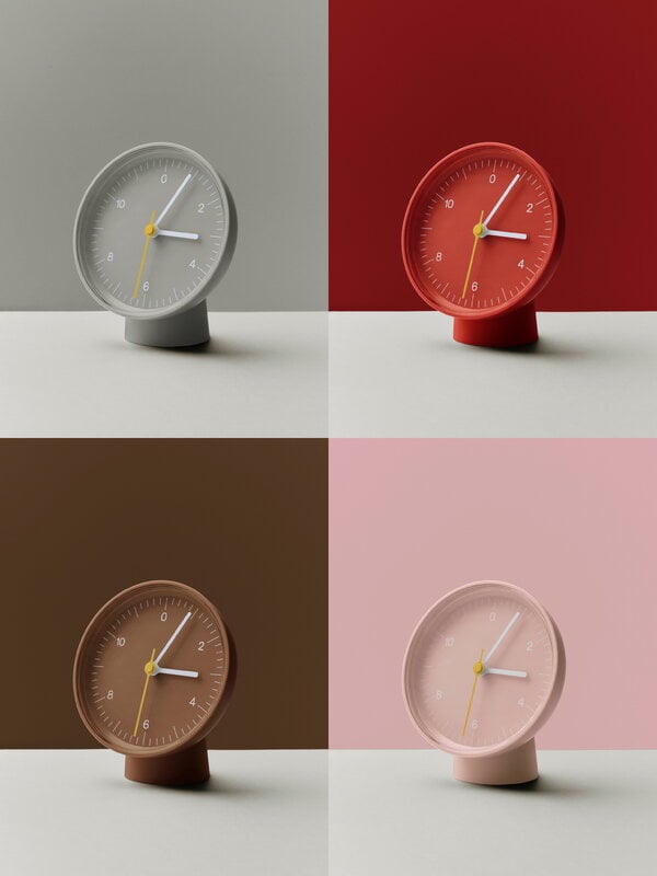 HAY Table Clock Recycled, red, decoration image