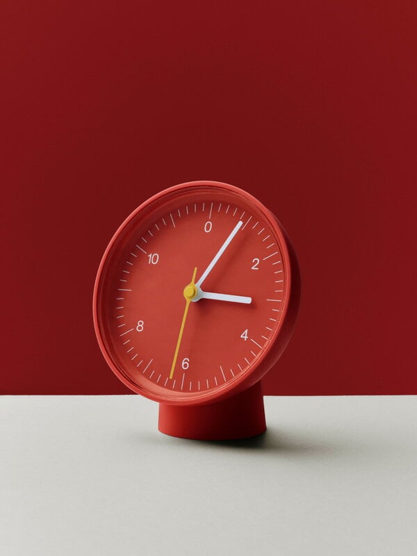 HAY Table Clock Recycled, red, decoration image