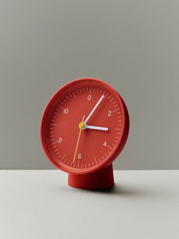 HAY Table Clock Recycled, red, decoration image