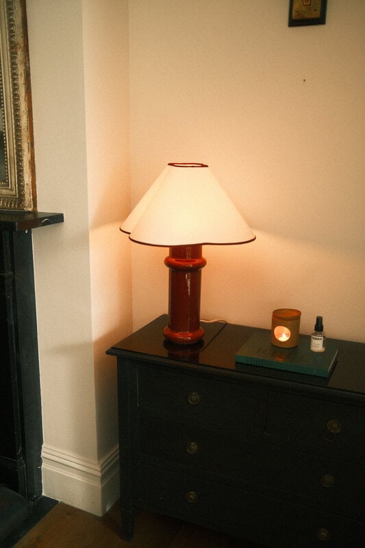 Tala Heath table lamp, port red - natural cotton, view 13