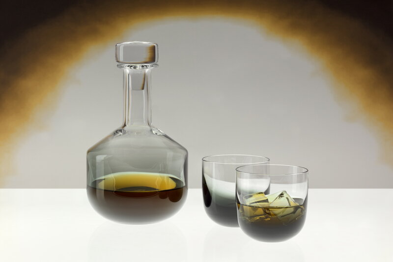 Tom Dixon Tank whiskey glass, 2 pcs, black, decoration image