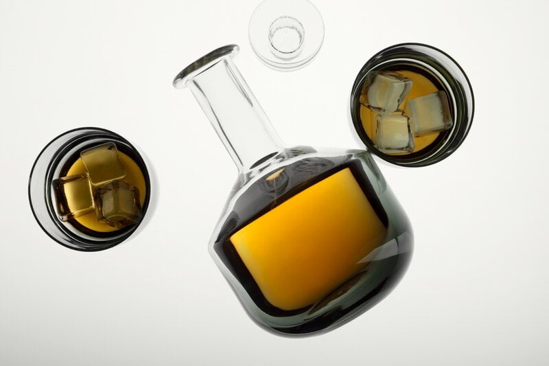 Tom Dixon Tank whiskey glass, 2 pcs, black, decoration image
