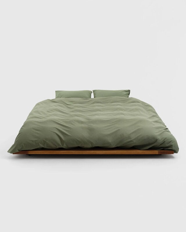 Tekla Housse de couette double, 240 x 220 cm, vert olive, image décorative