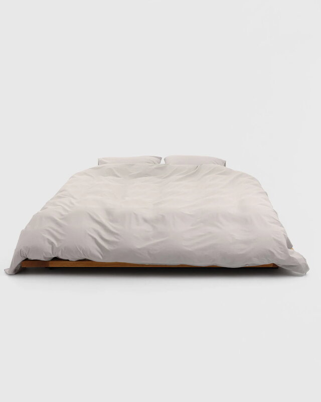 Tekla Double duvet cover, 240 x 220 cm, soft grey, decoration image