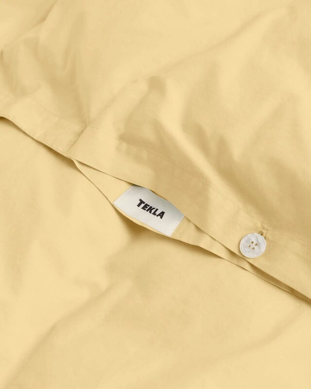 Tekla Double duvet cover, 240 x 220 cm, shaded yellow, dekorationsbild