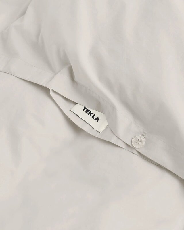 Tekla Double duvet cover, 240 x 220 cm, soft grey, decoration image