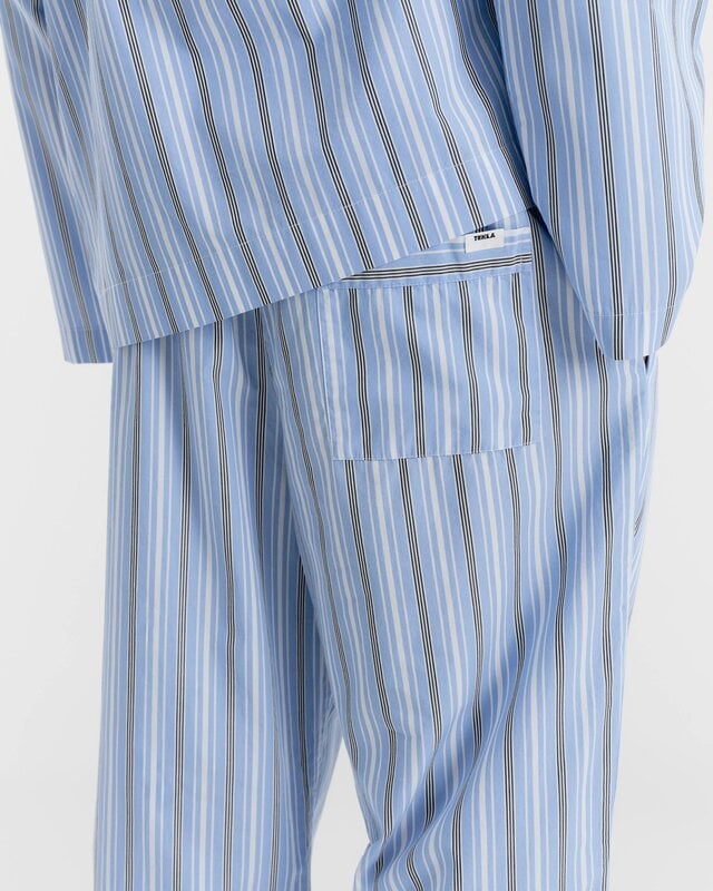 Tekla Poplin pyjama pants, stave stripes, decoration image