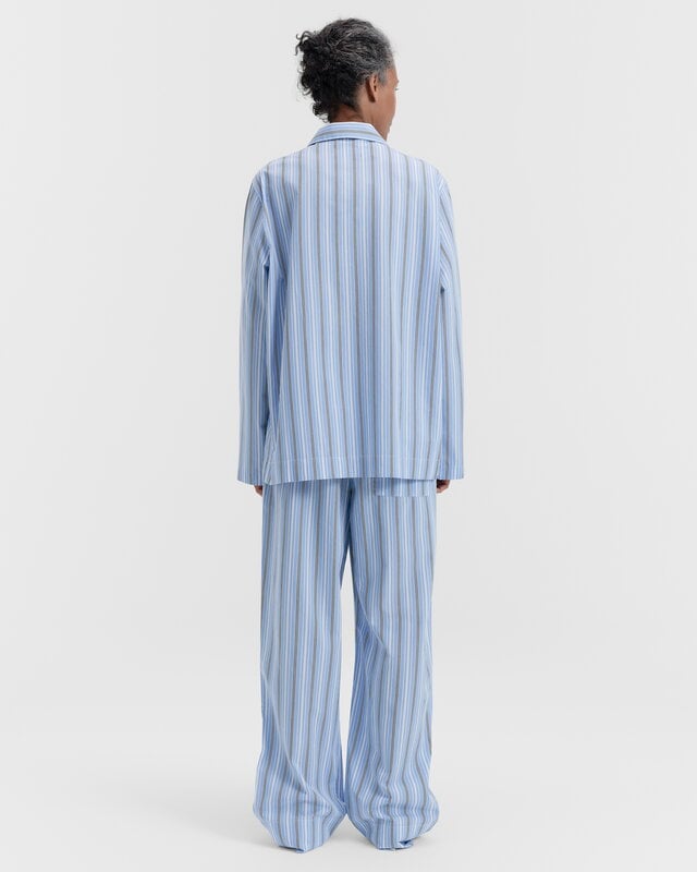 Tekla Poplin pyjama pants, stave stripes, decoration image