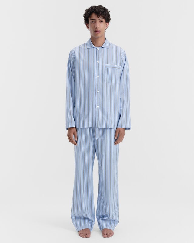 Tekla Poplin pyjama pants, stave stripes, decoration image
