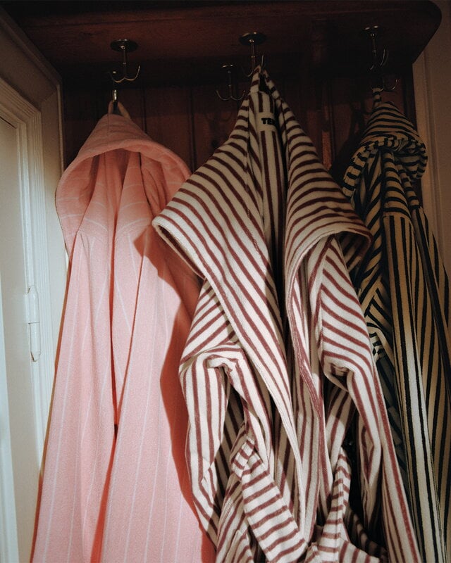 Tekla Hooded bathrobe, sailor stripes, decoration image