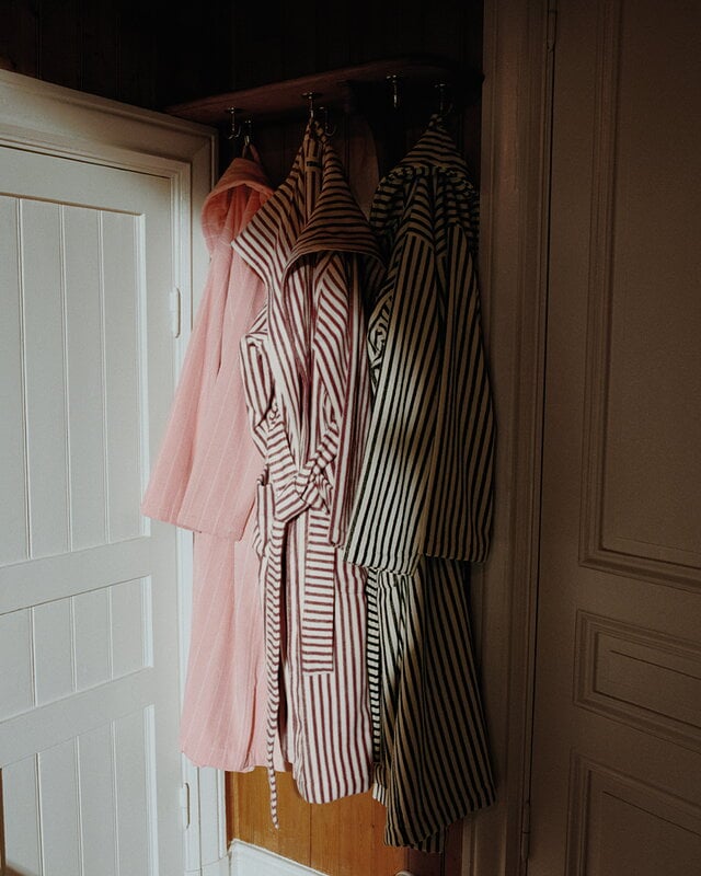 Tekla Hooded bathrobe, sailor stripes, decoration image