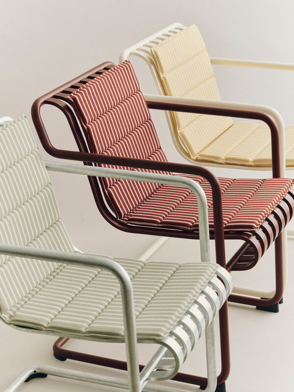 HAY Terrazza Folding seat cushion, 82 x 40 cm, grey bold stripe, decoration image
