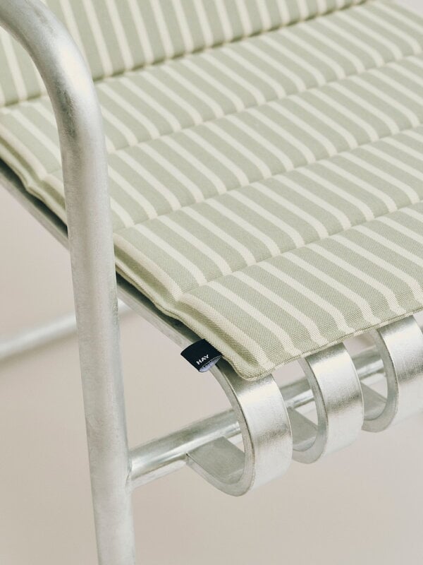 HAY Terrazza Folding seat cushion, 82 x 40 cm, grey bold stripe, decoration image